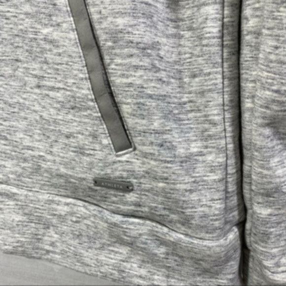Athleta Grey Heathered Stronger Zip Up Jacket Size M - Picture 3 of 11